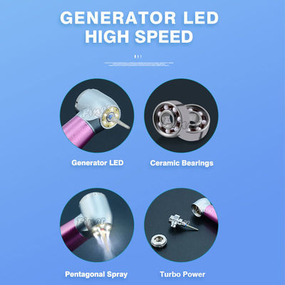 歯科 5 LED 高速歯科 ハンドピース エアオータル ハンドピース 歯科 ハンドピース