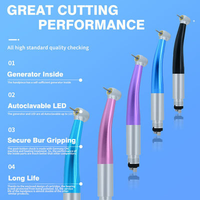 5 LED 色彩のある歯科ハンドピース 歯科ハンドピース